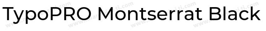 TypoPRO Montserrat Black 语言英文字体转换